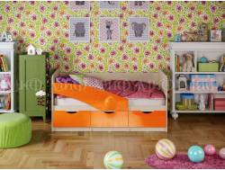 Кровать Бабочки Оранжевый металлик
