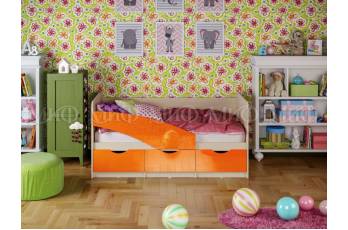 Кровать Бабочки Оранжевый металлик