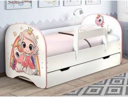 Кровать детская с фотопечатью с 1 ящиком Принцесса