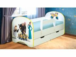 Кровать детская с фотопечатью с 2-мя ящиками Веселое семейство