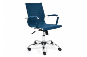 Кресло офисное Urban-low флок синий
