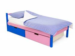 Кровать Svogen classic с ящиками синий-лаванда