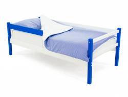 Кровать-тахта Svogen с бортиком сине-белый
