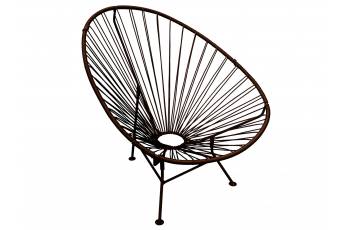 Кресло Ракушка с ротангом коричневый