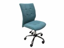 Офисное кресло Сфера хром голубой