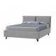 Кровать Сандра с ПМ 1600х2000 мм микровелюр светло-серый