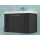 Тумба Альба 80 подвесная 1 ящик раковина Комфорт 80 антрацит