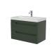 Тумба Леон 80 подвесная 2 ящика раковина Слим 80 форест