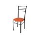 Стул Лайт ДХ-5 на коричневом каркасе обивка апельсин