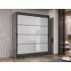 Шкаф-купе Гранд-1 2000 Графит-двери Лакобель белый