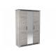 Шкаф 3-х дверный 2300 Денвер Риббек серый