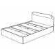 Кровать Эко 1400 венге-лоредо