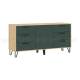 Комод (1500) Флэш Браш Мени Грин, Дуб Крафт