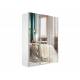 Шкаф-купе Прайм 3-х дверный 1800 три зеркала Белый Снег
