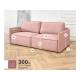 Диван 9999 ткань Вивальди 27 розовый