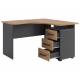Стол компьютерный 1200 угловой Лайт-2 графит/дуб крафт золотой