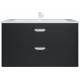Тумба с раковиной Uperwood Modul матовая черная 100 см
