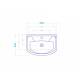 Тумба с раковиной Monaco 55 белая