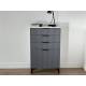 Комод Зефир белое дерево/серый