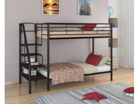 Двухъярусная кровать Толедо черный/венге