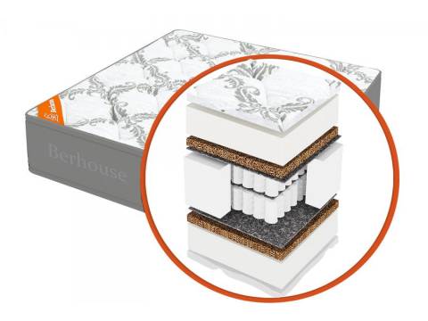 Матрас 80х200 Mega mult кокос ППУ 20 MultiPocket Gray Night