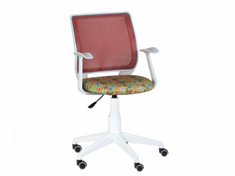 Кресло Эксперт white Т-эрго детский принт красный-Т52