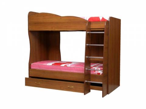 Кровать детская двухъярусная Юниор 2 итальянский орех