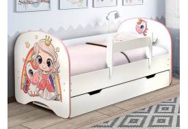 Кровать детская с фотопечатью с 1 ящиком Принцесса