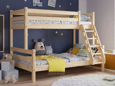 Кровать двухъярусная Адель прозрачный лак