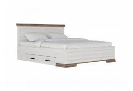 Кровать LOZ160х200 с выкатными ящиками Марсель ясень снежный