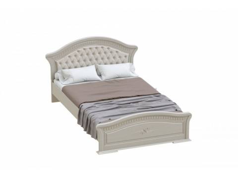 Кровать двухспальная 1600 мм Николь Ясень жемчужный/Ваниль
