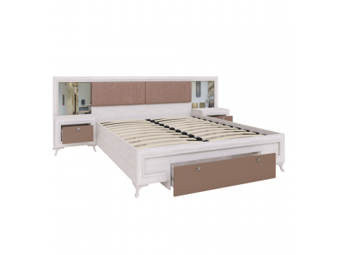 Кровать с ортопедическим основанием 1600 мм М06 Саванна