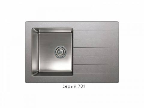 Кухонная мойка Tolero twist TTS-760 Серый 701