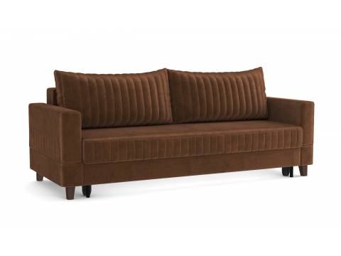 Диван ЕвроМагнат велюр тенерифе шоколад