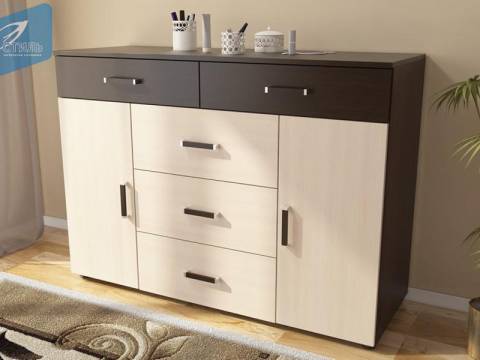 Комод Вега К-03 венге/дуб молочный