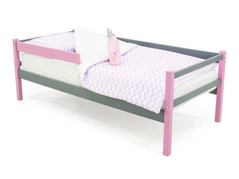 Кровать-тахта Svogen с бортиком лаванда-графит