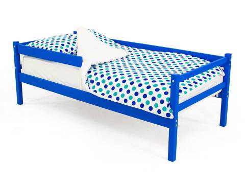 Кровать-тахта Svogen с бортиком синий