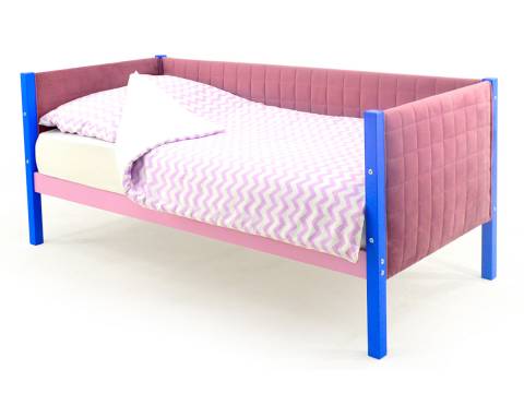 Кровать-тахта мягкая Svogen синий-лаванда