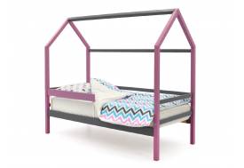 Кровать-домик Svogen с бортиком лаванда-графит