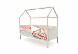 Кровать-домик мягкий Svogen с бортиком белый