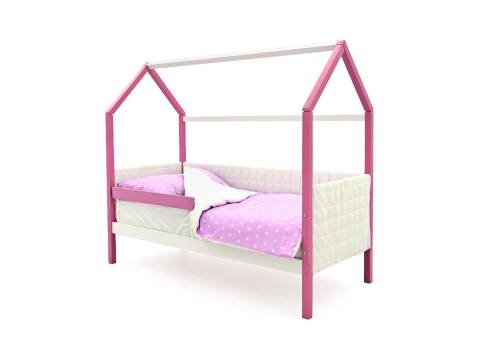 Кровать-домик мягкий Svogen с бортиком лаванда-белый