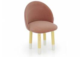 Детский мягкий стул Stumpa пудровый