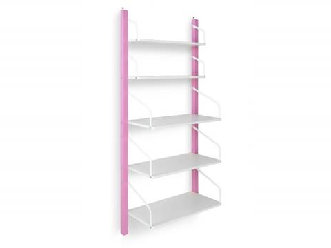 Детская навесная полка-стеллаж Svogen лаванда-белый