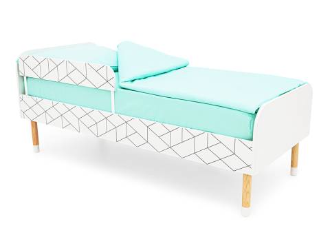 Кровать Stumpa Классика с бортиком рисунок Ромбы