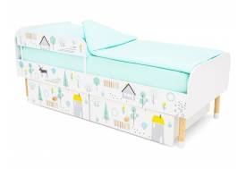 Кровать Stumpa Классика с бортиком и ящиками Ферма