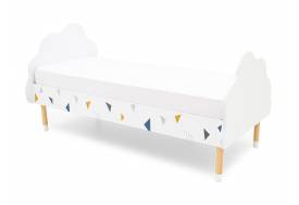 Кровать Stumpa Облако с рисунком Треугольники желтый, синий