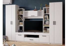 Гостиная Сидней 2 фасад Белый с тиснением