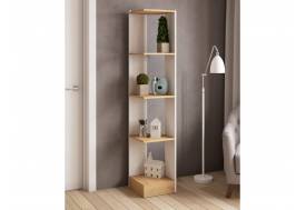 Стеллаж СТМ-1 белый/дуб крафт золотой