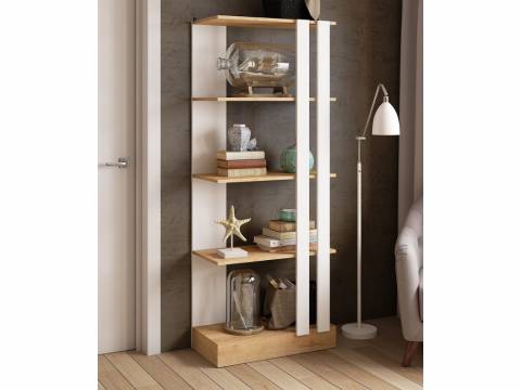 Стеллаж СТМ-2 белый/дуб крафт золотой