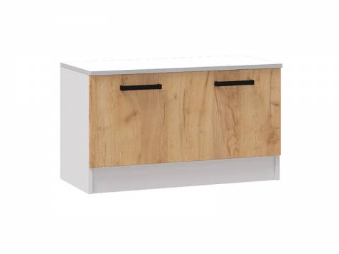 Тумба для обуви Кевин 800 белый/дуб крафт золотой